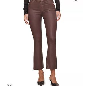 DL1961 Bridget Boot High Rise Instasculpt Coated Crop Jeans- chocolate- 29